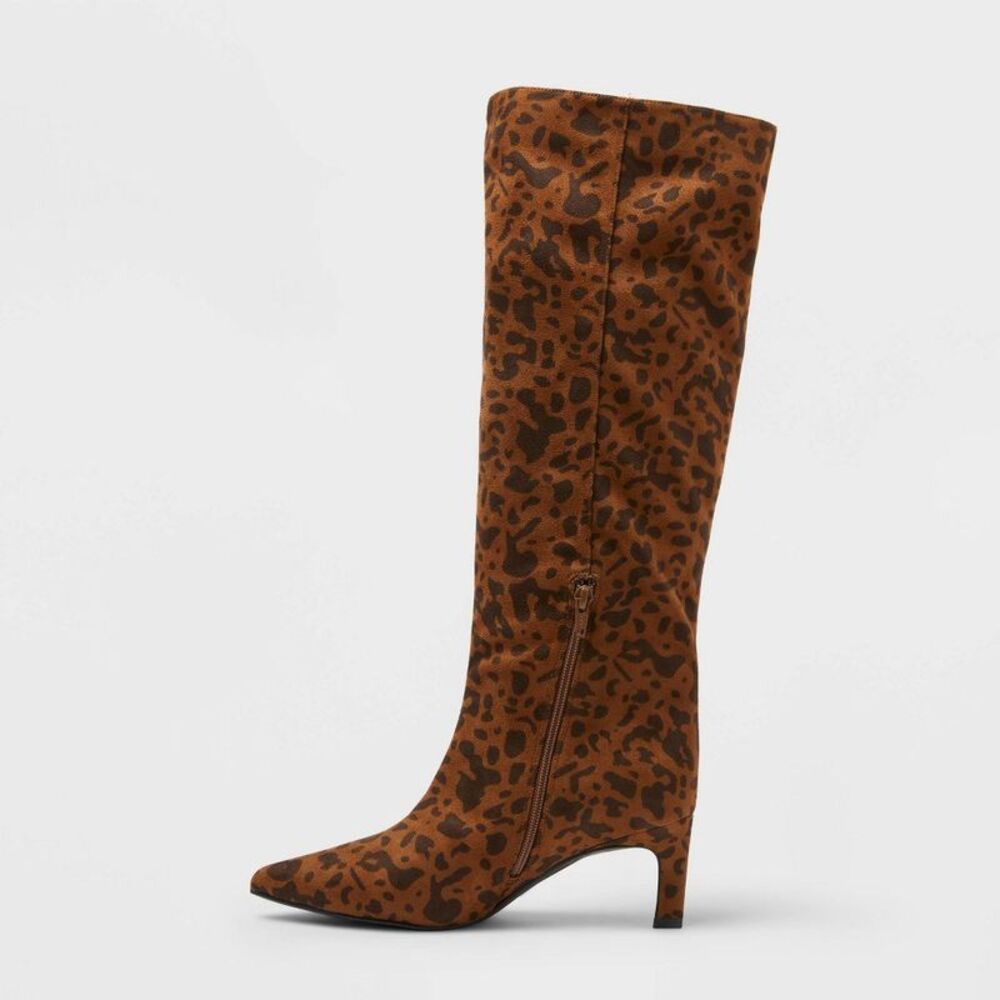 A New Day - Women’s Justice Cheetah Boots with Memory Foam Light Brown - Picture 2 of 3